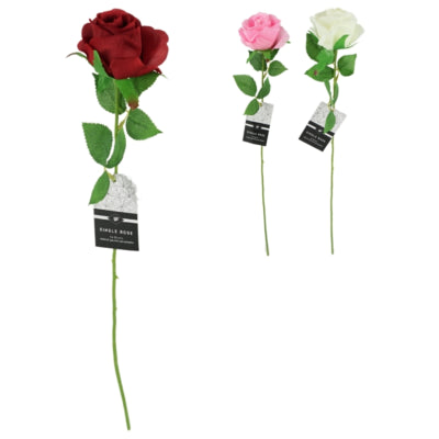 Load image into Gallery viewer, Kunstbloem roos 52 cm 3 assorti | 48 stuks
