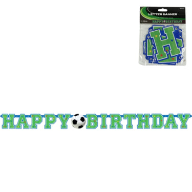 Amscan letterslinger happy birthday voetbal 135 cm | 24 stuks
