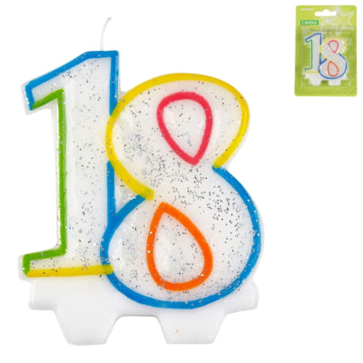 Load image into Gallery viewer, Amscan cijferkaars 18 jaar 8 cm | 48 stuks
