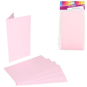 Diy menukaarten karton roze 10 x 17 cm 5 stuks | 24 stuks