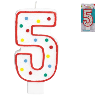 Load image into Gallery viewer, Amscan cijferkaars 5 jaar 13,5 cm | 24 stuks
