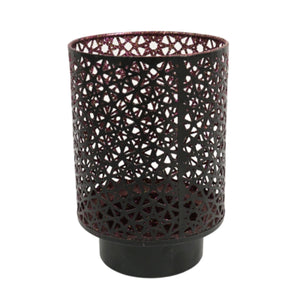 Casablanca windlicht zwart paars 20 cm | 4 stuks