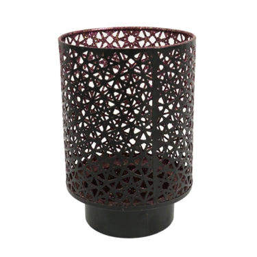 Casablanca windlicht zwart paars 20 cm | 4 stuks