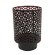 Casablanca windlicht zwart paars 20 cm | 4 stuks