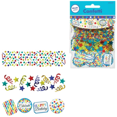 Load image into Gallery viewer, Amscan confetti happy birthday mix 34 gr. | 24 stuks
