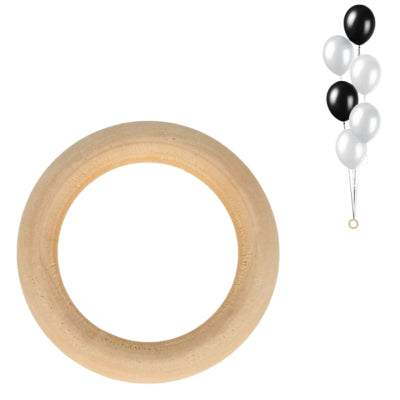 Load image into Gallery viewer, Amscan ballongewicht ring hout 8 cm | 24 stuks
