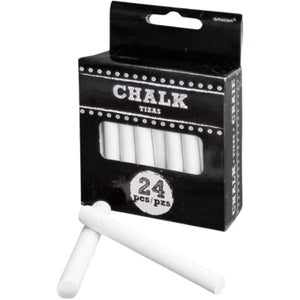 Amscan schoolbordkrijt wit 7,5 cm 24 stuks | 24 stuks