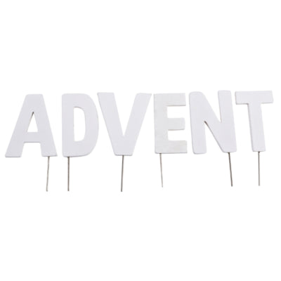 Load image into Gallery viewer, Abi decoratie kerst letterstekers advent wit 8 cm | 24 stuks
