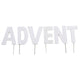 Abi decoratie kerst letterstekers advent wit 8 cm | 24 stuks