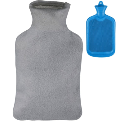 Load image into Gallery viewer, Relaxdays warmwater kruik met hoes blauw grijs 2 l | 6 stuks
