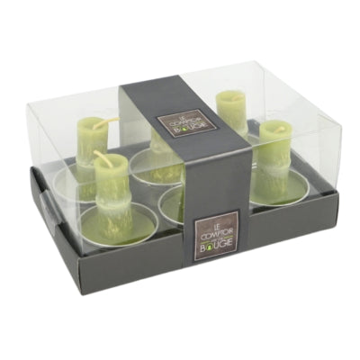 Load image into Gallery viewer, Theelichten bamboe groen 5 cm 6 stuks | 24 stuks
