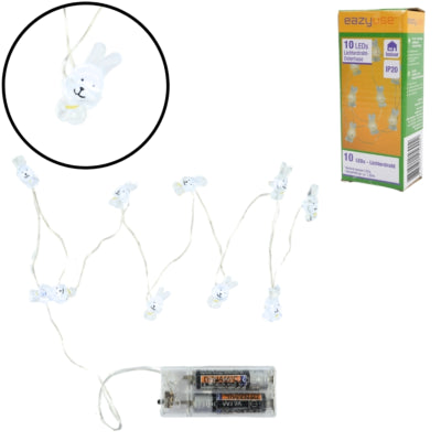 Load image into Gallery viewer, Lichtketting konijnen led op batterij 120 cm | 25 stuks
