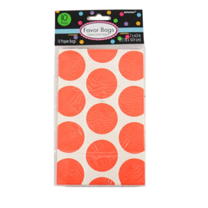Amscan geschenkverpakking orange wit 18 cm x 11 cm | 48 stuks