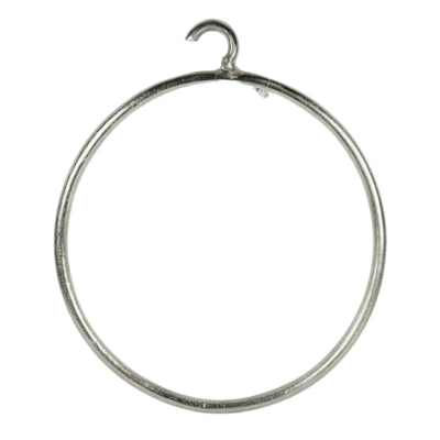 Hanger cirkel zilverkleurig 53 cm | 2 stuks