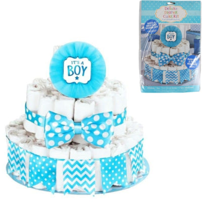Load image into Gallery viewer, Amscan diy pakket luiertaart its a boy set van 4 | 24 stuks
