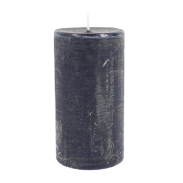 Gala stompkaars rustiek donkerblauw 8 x 15 cm | 6 stuks