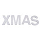 Letterslinger xmas zilverkleurig horizontaal 85 cm | 24 stuks