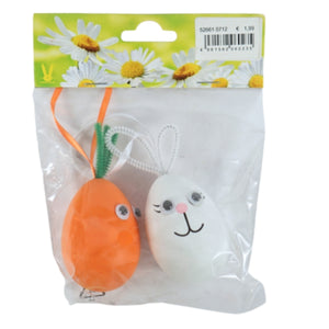 Hanger pasen ei en wortel 8 cm set van 2 | 24 stuks