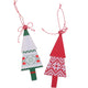 Hanger kerstboom 2 assorti 13 cm | 24 stuks