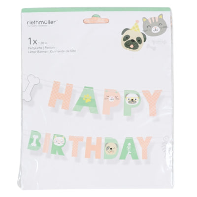 Load image into Gallery viewer, Amscan slinger happy birthday hond kat 180 cm | 20 stuks
