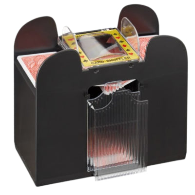 Load image into Gallery viewer, Relaxdays kaartenschudmachine op batterij zwart 6 decks | 6 stuks
