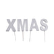 Abi decoratie kerst letterstekers xmas zilverkleurig 5 cm | 24 stuks