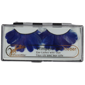 Jofrika cosmetics kunstwimpers veren blauw 9,5 cm b-keus ve500 | 50 stuks