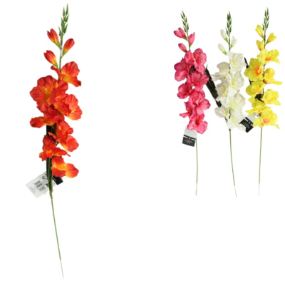 Afbeelding laden in galerijviewer, Kunstbloem gladiool 79 cm 4 assorti | 24 stuks

