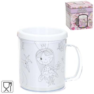 Kleur je eigen beker prinses 250 ml | 36 stuks