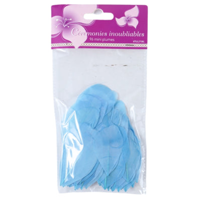 Load image into Gallery viewer, Decoratie veren blauw 6 cm 96 stuks | 48 stuks
