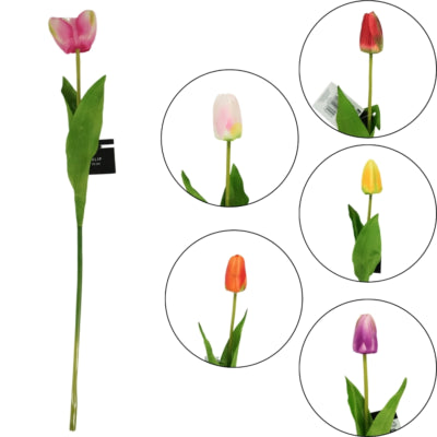 Afbeelding laden in galerijviewer, Kunstbloem tulp 54 cm 6 assorti | 48 stuks
