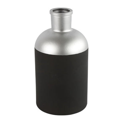 Countryfield fles vaas madelon s zwart zilverkleurig 26 cm | 6 stuks