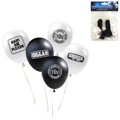Ballonnen met teksten 22 cm set van 5 | 24 stuks
