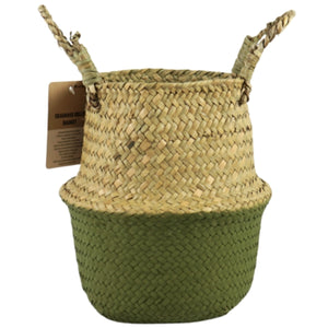 Mand zeegras olijfgroen bruin 22 cm | 8 stuks