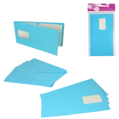 Load image into Gallery viewer, Kaarten met enveloppen blauw 21 cm 5 stuks | 48 stuks
