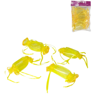 Load image into Gallery viewer, Geschenkverpakking geel 13 cm set van 4 | 48 stuks
