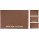 Placemat met duitstalige spreuk vilt bruin 45 x 30 cm 4 assorti | 48 stuks