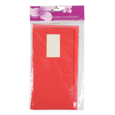 Kaarten met enveloppen rood 21 cm 5 stuks | 48 stuks
