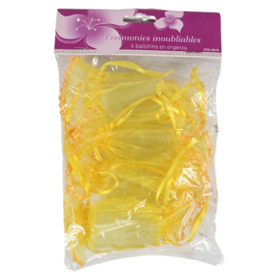 Load image into Gallery viewer, Geschenkverpakking geel 13 cm set van 4 | 48 stuks
