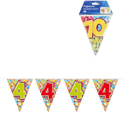 Load image into Gallery viewer, Folat mini vlaggenlijn blocks 4 jaar, 3mtr.
