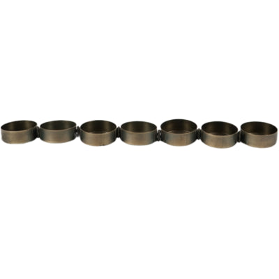 Load image into Gallery viewer, Theelichthouder caterpillar metaal goudkleurig 30 cm | 24 stuks
