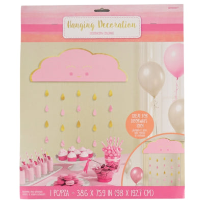 Load image into Gallery viewer, Amscan deurgordijn babyshower roze goudkleurig 193 cm | 12 stuks
