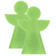 Kerst flesdecoratie engel vilt groen 36 cm set van 2 | 12 stuks