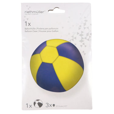 Amscan ballonhoes met 3 ballonnen geel blauw 27,5 cm | 20 stuks