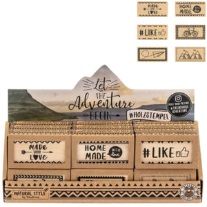 Stempel let the adventure begin 6 cm 6 assorti | 36 stuks