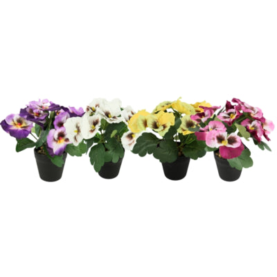 Load image into Gallery viewer, Kunstplant in pot viool 21 cm 4 assorti | 12 stuks
