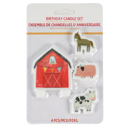 Load image into Gallery viewer, Amscan kaarsen boerderij barnyard 8 cm set van 4 stuks | 24 stuks
