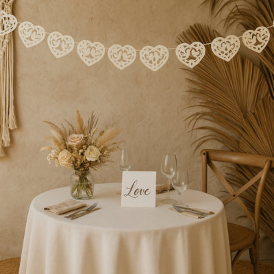 Load image into Gallery viewer, Slinger love dove papier ivoorkleurig 4 m | 24 stuks
