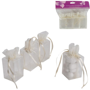 Geschenkverpakking wit 8.5 cm set van 4 | 24 stuks