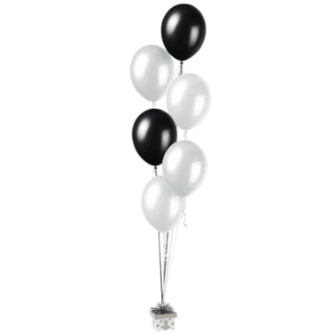 Amscan ballongewicht cadeau zilverkleurig 8 cm | 24 stuks